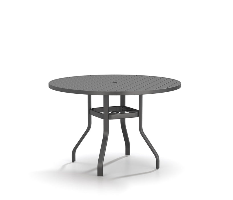 Homecrest Latitude 54" Round Balcony Table, universal base, studio view