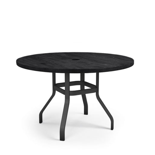 Homecrest Timber 54" Round Balcony Table, universal base, studio view