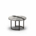 Homecrest Artworks 24" Round Side Table, tubular base, studio view