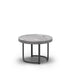 Homecrest Concrete 24" Round Side Table, tubular base, studio view
