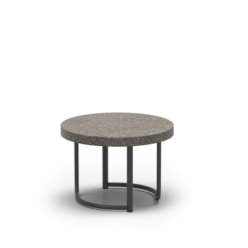 Homecrest Stonegate 24" Round Side Table, tubular base, studio view