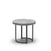 Homecrest Concrete 24" Round End Table, tubular base, studio view