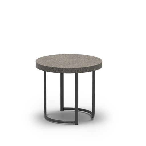 Homecrest Stonegate 24" Round End Table, tubular base, studio view