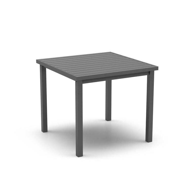 Homecrest Latitude 36" Square Dining Table, post base, studio view
