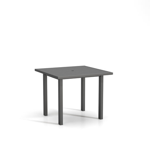 Homecrest Latitude 42" Square Balcony Table, post base, studio view