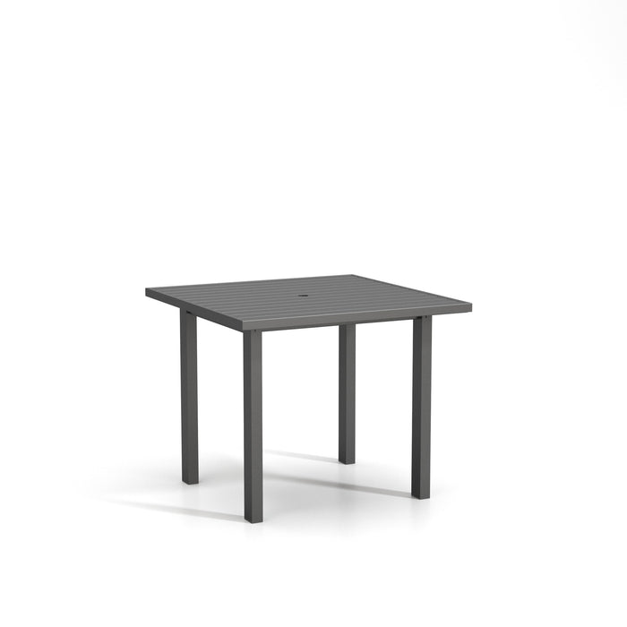 Homecrest Latitude 42" Square Balcony Table, post base, studio view