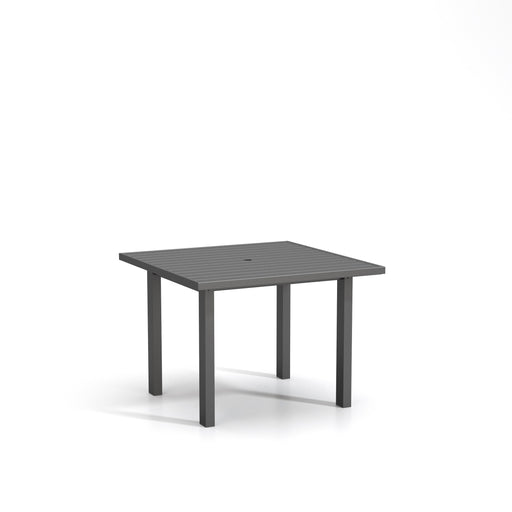 Homecrest Latitude 42" Square Dining Table, post base, studio view