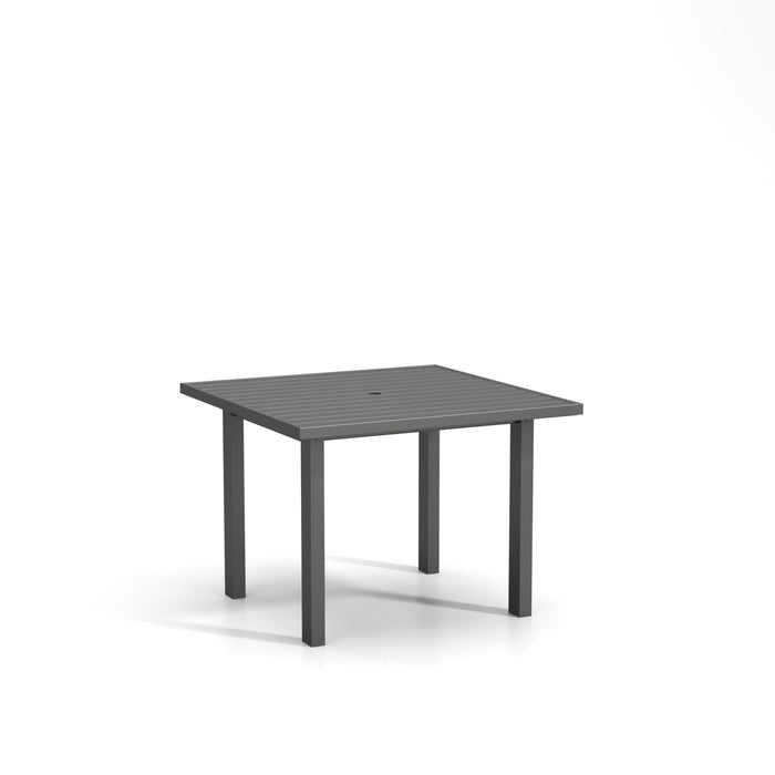 Homecrest Latitude 42" Square Dining Table, post base, studio view