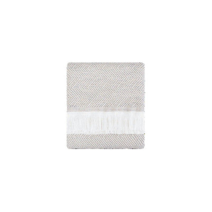 Homecrest Sunbrella Herringbone Throw in Cloud