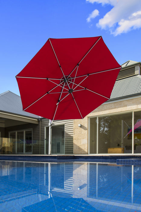 Homecrest Sol umbrella on a patio