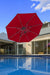 Homecrest Sol umbrella on a patio