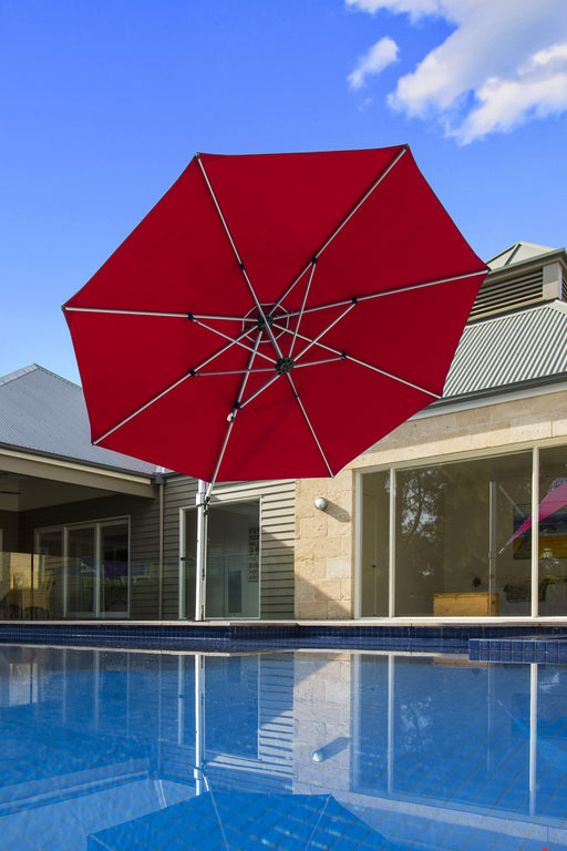 Homecrest Sol umbrella on a patio