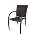 Kettler Pilano woven stackable arm chair, Black Weave