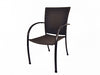 Kettler Pilano woven arm chair, Black Weave, side angle