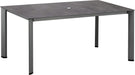 Reno 63 x 37 inch HPL dining table with umbrella hole