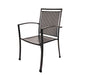 Reno stackable wrought iron arm chair
