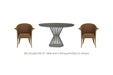 Lloyd Flanders All Seasons 5-Piece Dining Set: 47" round dining table with All Seasons dining armchairs (set includes 4)