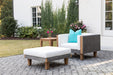 Lloyd Flanders Catalina lounge chair and ottoman in Pewter