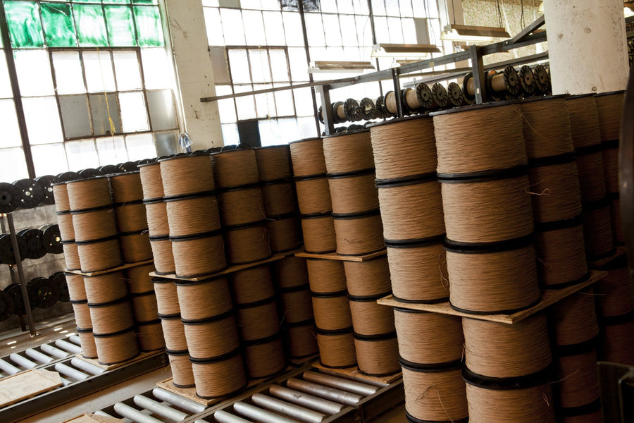 Wound onto spools