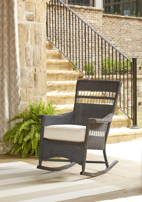 Lloyd Flanders Nantucket porch rocker in Denim Blue