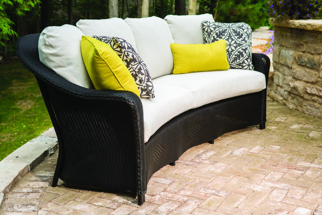 Lloyd Flanders Reflections crescent sofa in Ebony