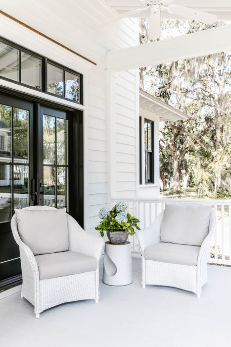 Lloyd Flanders Weekend Retreat lounge chairs in White