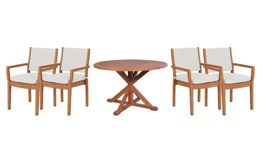 Teak 5-Piece Dining Set