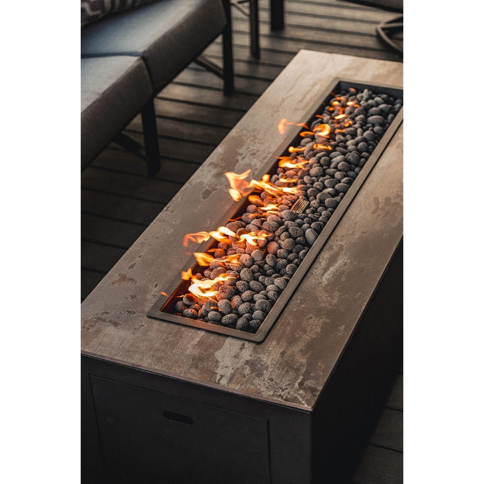 OW Lee Casual Fireside 25" x 45" Occasional Heights Moda Fire Pit