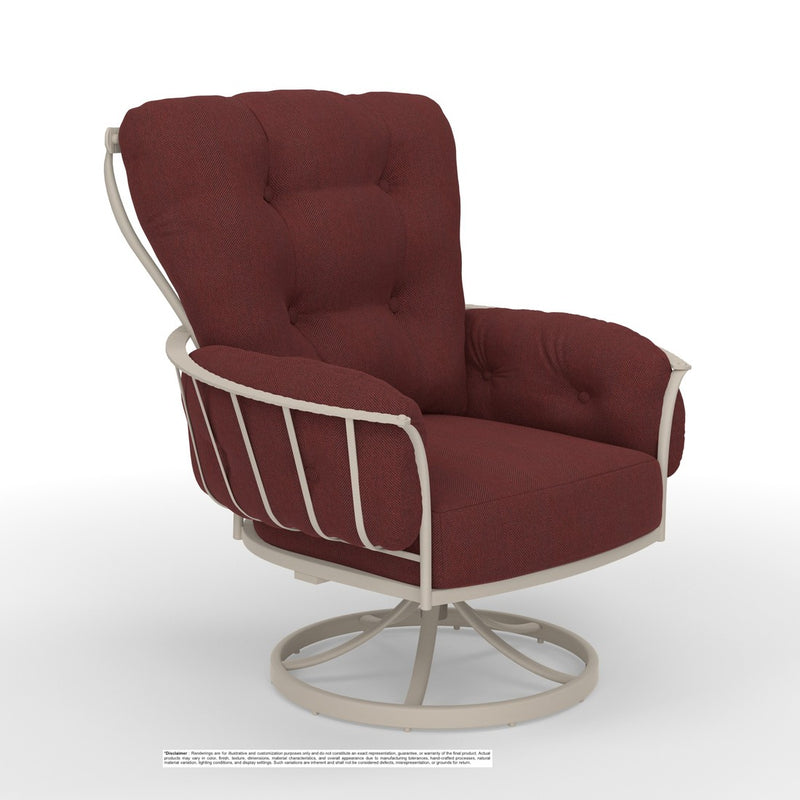 OW Lee Monterra chair in Sand Dollar finish with Trax Burgundy fabric