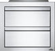 Napoleon 18 x 16 inch stainless double drawer, front