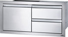 Napoleon 36 x 16 inch single door and double drawer, angled