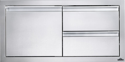 Napoleon 36 x 16 inch single door and double drawer, front