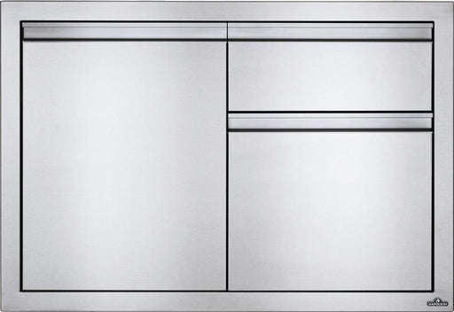Napoleon 36 x 24 inch single door and double drawer, front