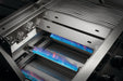 Four stainless steel tube burners and dual-level sear plates