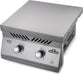 Dual infrared burner with the stainless steel cover closed