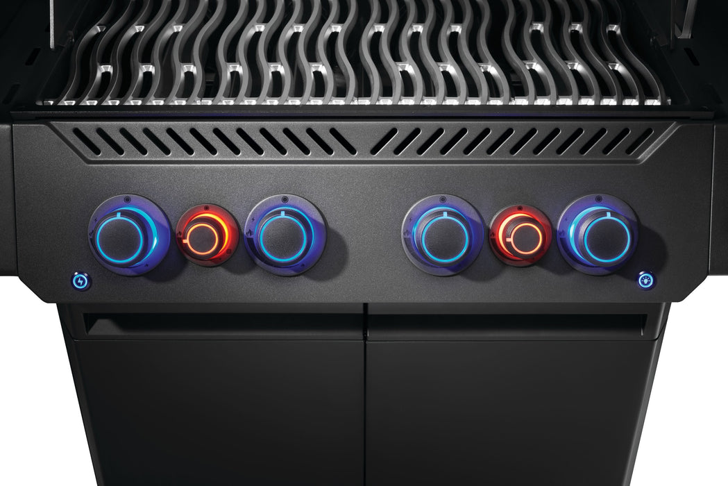 Phantom Prestige 500 backlit knobs, glowing red with SafetyGlow when the gas is on
