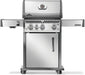 Napoleon Rogue PRO 425 gas grill in stainless steel, front view