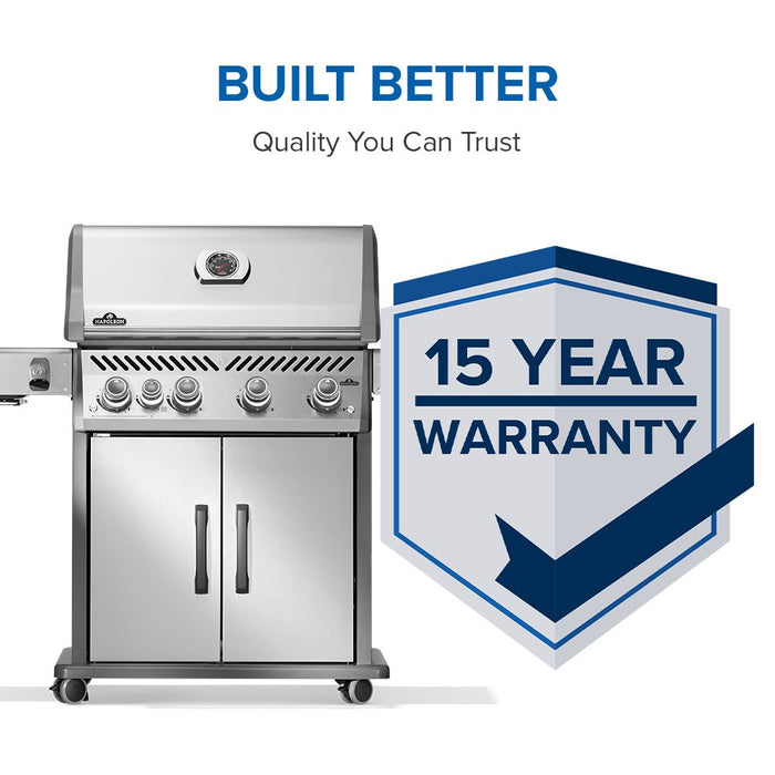 Rogue PRO 525 backed by the Napoleon 15-year warranty