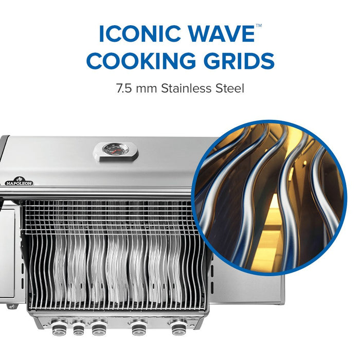 Iconic Wave cooking grids, 7.5 mm stainless steel