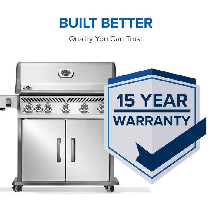 Rogue PRO 625 backed by the Napoleon 15-year warranty
