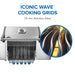Iconic Wave cooking grids, 7.5 mm stainless steel