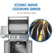 Iconic Wave cooking grids, 7.5 mm stainless steel