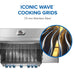 Iconic Wave cooking grids, 7.5 mm stainless steel