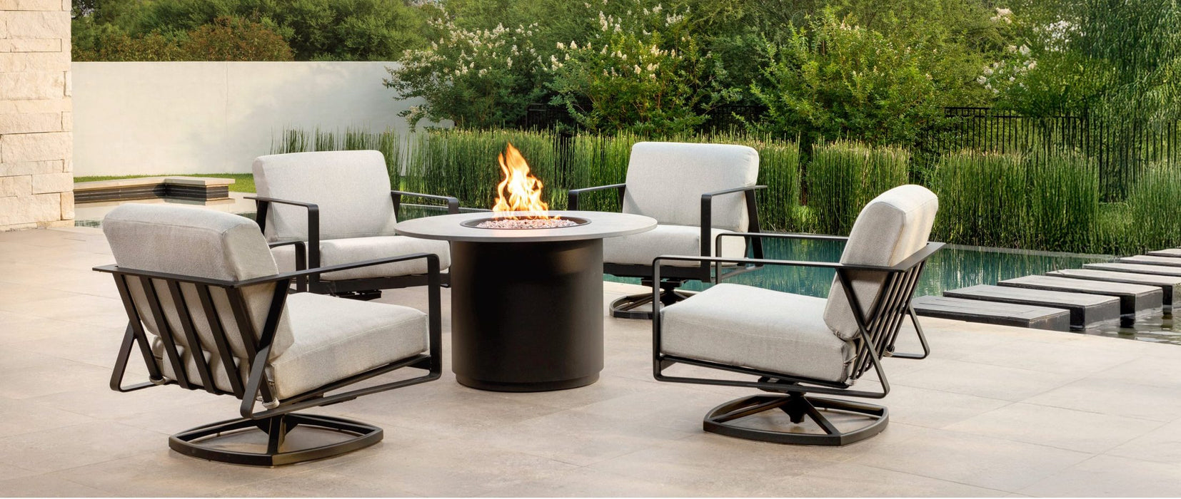 OW Lee Horizon Swivel Rocker Lounge Chairs, Set of 4 shown in the OW Lee 2027 catalog