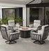 OW Lee Aris Swivel Rocker Lounge Chairs, Set of 4 shown in the OW Lee 2027 catalog