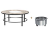 OW Lee Compass fire pit surround with a Breeo X24 Stainless Steel fire pit