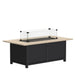 OW Lee Oceanside 33" x 50" occasional height fire pit with EverLee top and glass guard
