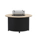 OW Lee Oceanside 44" round chat height fire pit with EverLee top and glass guard
