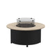 OW Lee Oceanside 44" round occasional height fire pit with EverLee top and glass guard