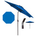 Panama Jack 9 ft crank umbrella, blue canopy, view 2
